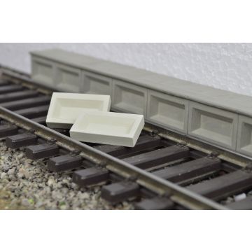 Juweela Bahnsteigkante 38cm ü SO - grau - 15x - 0 / 1:43,5 (JW24076)