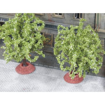 Juweela Baumumrandung Ziegel rot - Ziegelrot hell - 10x - H0 / 1:87 (JW28253)