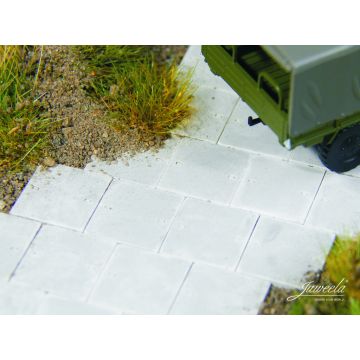 Juweela Beton Straßenplatten, m. Verlegeöse - 140x - H0 / 1:87 (JW28256)