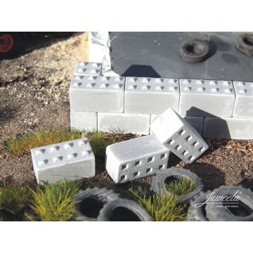Juweela Betonblöcke Noppen 8er - 30x - H0 / 1:87 (JW28332)