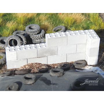 Juweela Betonblöcke Noppen 8er/4er - 10x - H0 / 1:87 (JW28330)