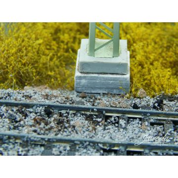 Juweela Betonsockel (Ausgleichsockel) 21x21mm - 30x - H0 / 1:87 (JW28296)