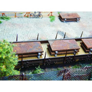 Juweela Brammen rostig Ladegut - Rostig echtrost - 20x - H0 / 1:87 (JW28302)