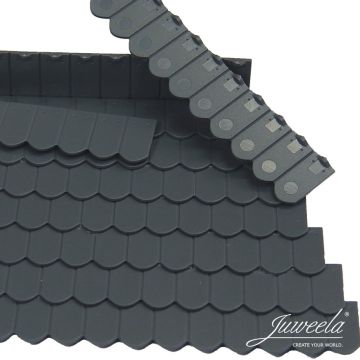 Juweela DACHZIEGEL BIBERSCHWANZ 12ER-REIHE - ANTHRAZIT - 1.10 x 6.40 x 0.07 cm - 1:32 / 1:35 (JW23270)