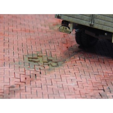 Juweela FLEXYWAY Pflastersteinsegment Fischgrät - rot - 4x - 0 / 1:43,5 (JW24118)