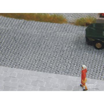Juweela Gehweg-/Bürgersteigplatten 40x40 - Grau hell - 2600x - H0 / 1:87 (JW28268)