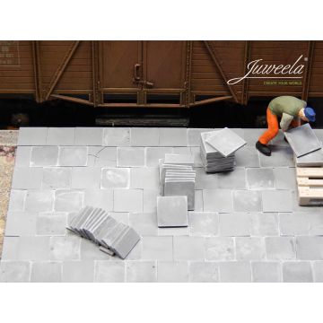 Juweela Gehwegplatten - grau dunkel - 280x ganz - 260x halb - 0 / 1:43,5 (JW24155)