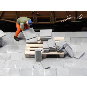 Juweela Gewegplatten 25x50 - grau hell - 260x - 0 / 1:43,5 (JW24153)