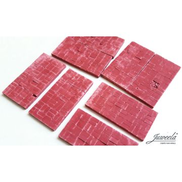 Juweela PLATTE ZIEGEL PFLASTER - ZIEGELROT - 0.40 x 6.10 x 3.10 cm - 1:32 / 1:35 (JW23403)