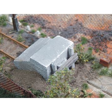 Juweela Prellbock Beton - 2x - H0 / 1:87 (JW28278)