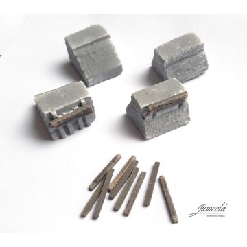 Juweela Prellbock - Beton - 6x - TT / 1:120 (JW21267)