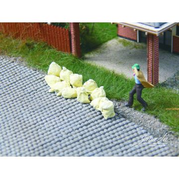 Juweela Säcke (Abfall-/Müll-/Transport) - Gelb - 50x - H0 / 1:87 (JW28320)
