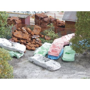Juweela Schrottautos (BRD) - Farbich gemischt - 6x - H0 / 1:87 (JW28180)