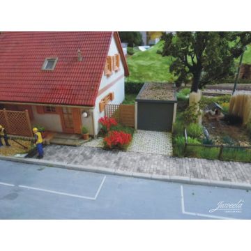 Juweela Straßen-/Gehweg-Pflaster - grau mix - ca. 2.000x - H0 / 1:87 (JW28230)