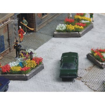 Juweela Straßenpflanzkübel Schwellen - 5x - H0 / 1:87 (JW28240)