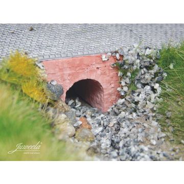 Juweela Wasserdurchlaß klein - Ziegel rot - 8x - H0 / 1:87 (JW28288)