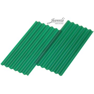 Juweela Wellplatten Faserzement - Dunkel Grun - 7.81 x 3.44 x 0.07 cm - 1:32 / 1:35 (JW23292)