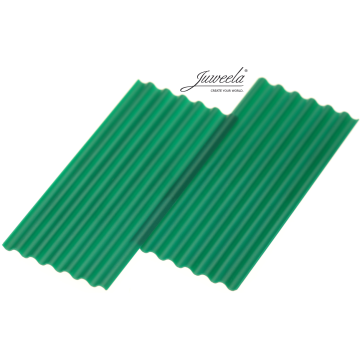 Juweela Wellplatten Faserzement - Dunkel Grun - 7.81 x 3.44 x 0.07 cm - 1:32 / 1:35 (JW23256)