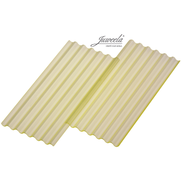 Juweela Wellplatten Faserzement - gelb transparant - 7.81 x 3.44 x 0.07 cm - 1:32 / 1:35 (JW23273)