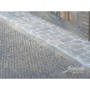 Juweela  Kleinpflaster Gehwegrinne - 310mm x 85mm x 1mm - H0 / 1:87 (JW28369)