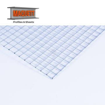 Maquett Metallblech - Edelstahl gitter 6,0mm - 140x200x1.45mm (820-15)