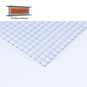 Maquett Metallblech - Stahlgitter 5,7mm - 140x200x1,20mm (801-15)