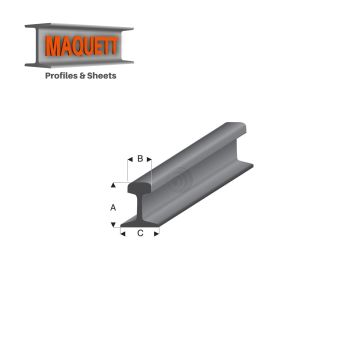 Maquett Styrene Profile - Gleisprofil H0/TT - Länge: 330mm - Weiß - 1,951,80mm (460-51-3-v)