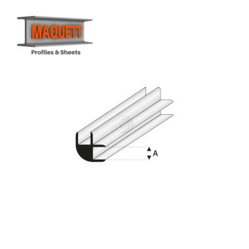 Maquett Styrene Profile - L-Verbinder - Länge: 330mm - Weiß - 1,5mm/0.06" (449-52-3-v)