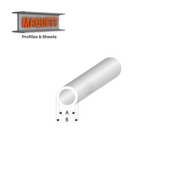Maquett Styrene Profile - Rohr - Länge: 330mm - Transparant Weiß - 2,0x3,0mm/0.08x0.118"  (423-53-3-v)