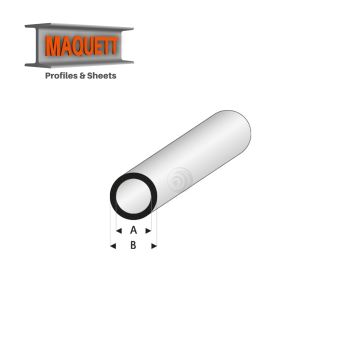 Maquett Styrene Profile - Rundrohre - Länge: 330mm - Weiß - 3,0x5,0mm/0.118x0.197" (419-56-3-v)