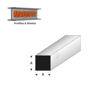 Maquett Styrene Profile - Vierkant - Länge: 330mm - Weiß - 2,5mm / 0.10" (407-54-3-v)