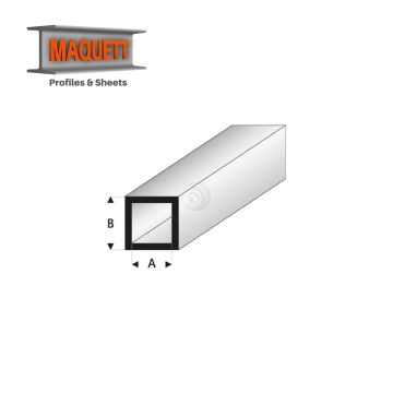 Maquett Styrene Profile - Vierkantrohr - Länge: 330mm - Weiß - 2,0x3,0mm/0.08x0.118" (420-51-3-v)