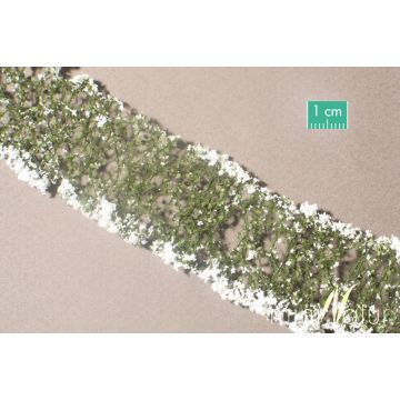 Mininatur Blumen - Weiss - ca 7,5 x 4 cm - H0 / TT (998-21MS)