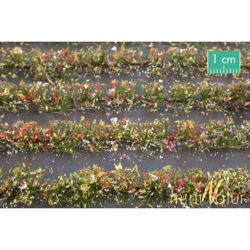 Mininatur Blumenfeld-Streifen - Bunt - ca. 42cm - H0 / TT (767-29S)