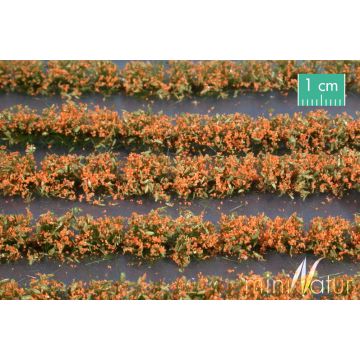 Mininatur Blumenfeld-Streifen - Orange - ca. 210cm - H0 / TT (767-25)