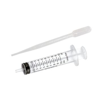 Minitec Kunststoffpipetten (10x) und Spritze mit stumpfer Kanüle (1x)   (59-9001-00)