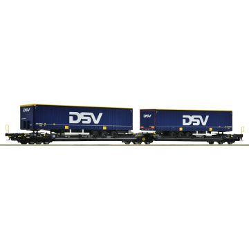 Roco Doppeltaschen-Gelenkwagen, Gattung Sdggmrs 738/T3000e, der TX Logistik. - Epoche: VI - 393mm - H0 / 1:87 (RO6600034)
