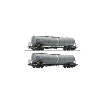 Roco Wagenset mit zwei 4-achsigen Kesselwagen „KVG“, Gattung Zans, der GATX Rail Austria GmbH. - Epoche: VI - 390mm - H0 / 1:87 (RO77463)