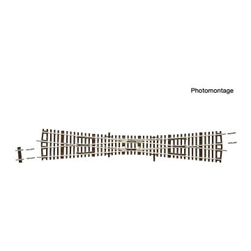 Roco Einfache Kreuzungsweiche EKW10 ohne Antrieb, 345 mm, 10° - H0 / 1:87 (RO42494)