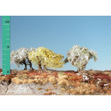 Silhouette Büsche niedrig blühend - Frühling - 0 (< ca. 8cm) - H0 / TT (251-05)