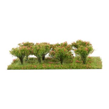Silhouette Büsche und Sträucher - Rot - 3cm - H0 / TT (252-27)