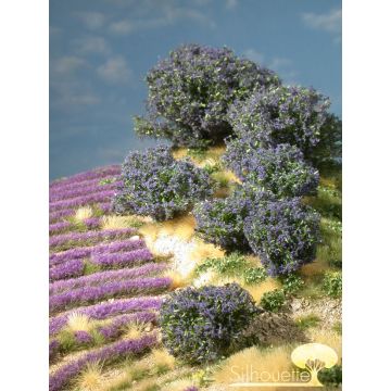 Silhouette Rhododendron - Blau - 0 (< ca. 8cm) - H0 / TT (253-08)