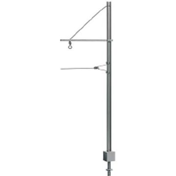 Sommerfeldt B Streckenmast komplett, Neusilber - H0 / 1:87 (525)