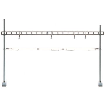 Sommerfeldt Quertragwerk komplett mit 2 Masten, Bausatz - H0 / 1:87 (387)