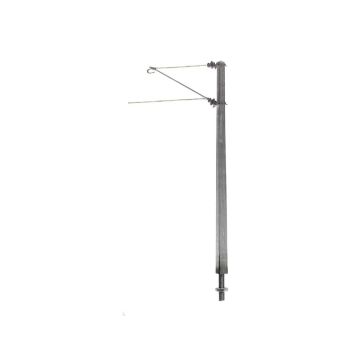 Sommerfeldt Streckenmast mit Ausleger, 100 mm, Alu - 5x - H0 / 1:87 (190)