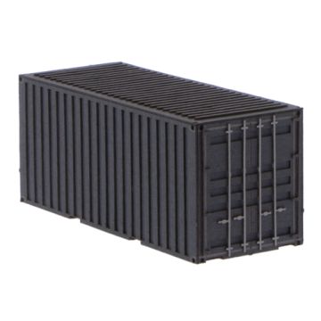 Unique Laser-Cut Bausätze - 20ft Container - dunkelgrau - L: 70mm x B: 28mm x H: 30mm - H0 / 1:87 (10-0004-04C)