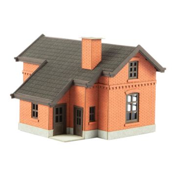 Unique Laser-Cut Bausätze - Gleiswärterhäuschen 1# - Rot - L: 112mm x B: 86mm x H: 69mm - H0 / 1:87 (10-0029-04)