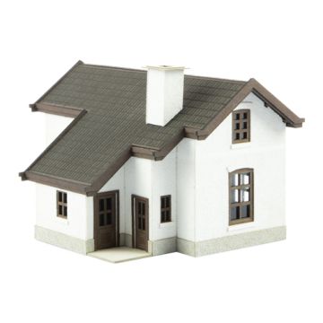 Unique Laser-Cut Bausätze - Gleiswärterhäuschen 1# - Weiß - L: 112mm x B: 86mm x H: 69mm - H0 / 1:87 (10-0032-04)