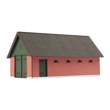 Unique Laser-Cut Bausätze - Scheune Feuerwehr - L: 127mm x B: 65mm x H: 70mm - H0 / 1:87 (01-04-004)
