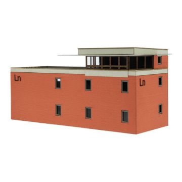 Unique Laser-Cut Bausätze - Stellwerk "Hamburg Langenfelde Nord" - L: 218mm x B: 98mm x H: 97mm - H0 / 1:87 (10-0020-04)